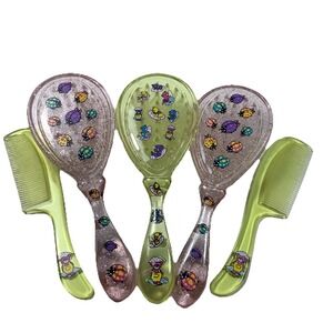 2‎ Sets Baby Brushes and Combs So Cute! Yellow and Pink